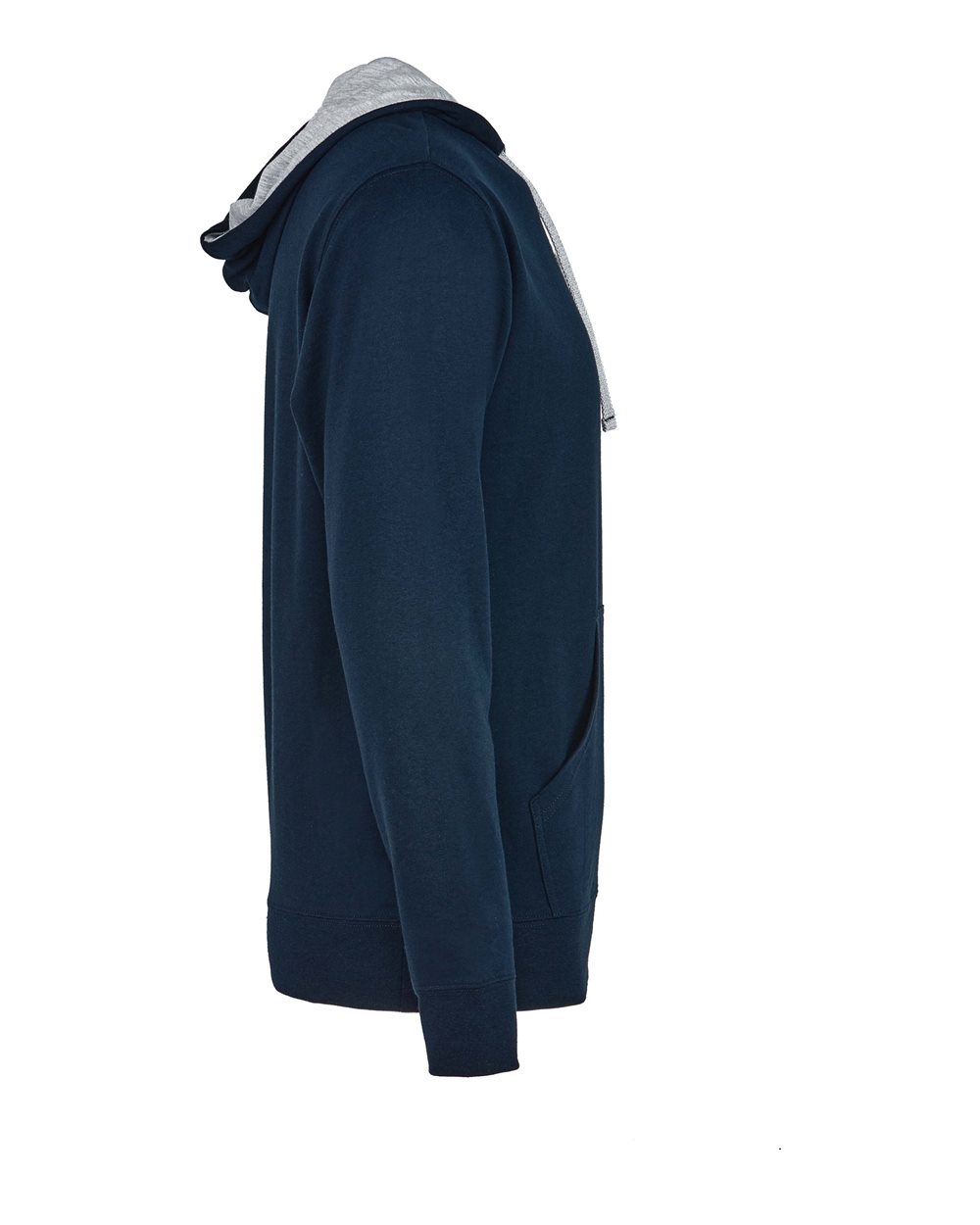 Unisex Laguna Hoodie Sweatshirt - Side - B27318902 - Midnight Navy/ Heather Grey