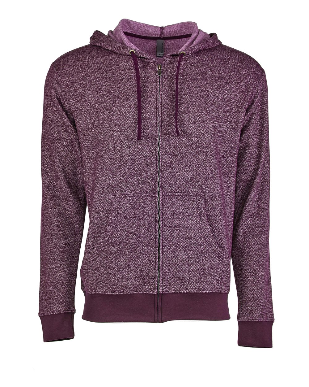 Unisex Pacifica Full-Zip Hoodie Sweatshirt - Front - B27418032 - Plum