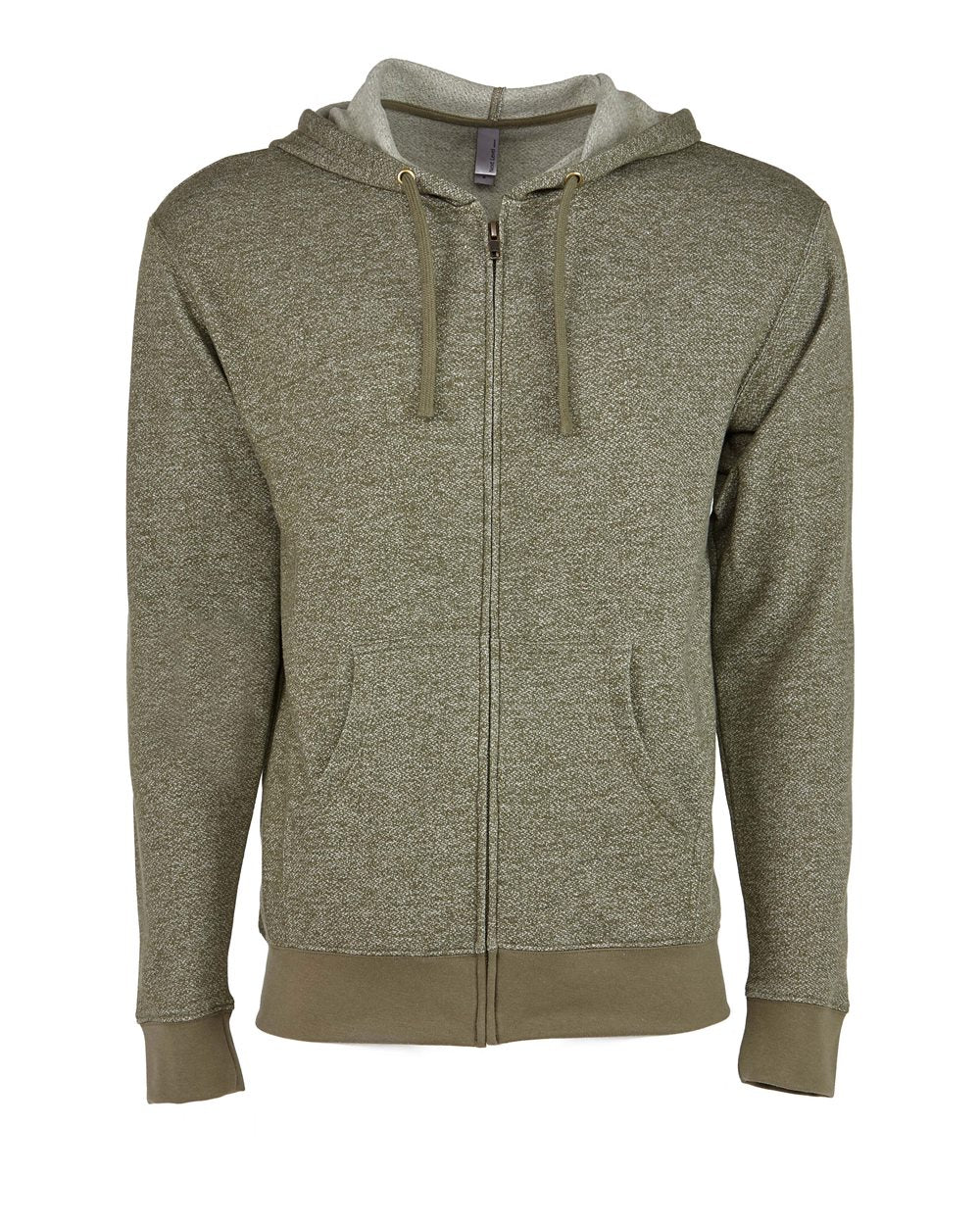 Unisex Pacifica Full-Zip Hoodie Sweatshirt - Front - B27418062 - Military Green