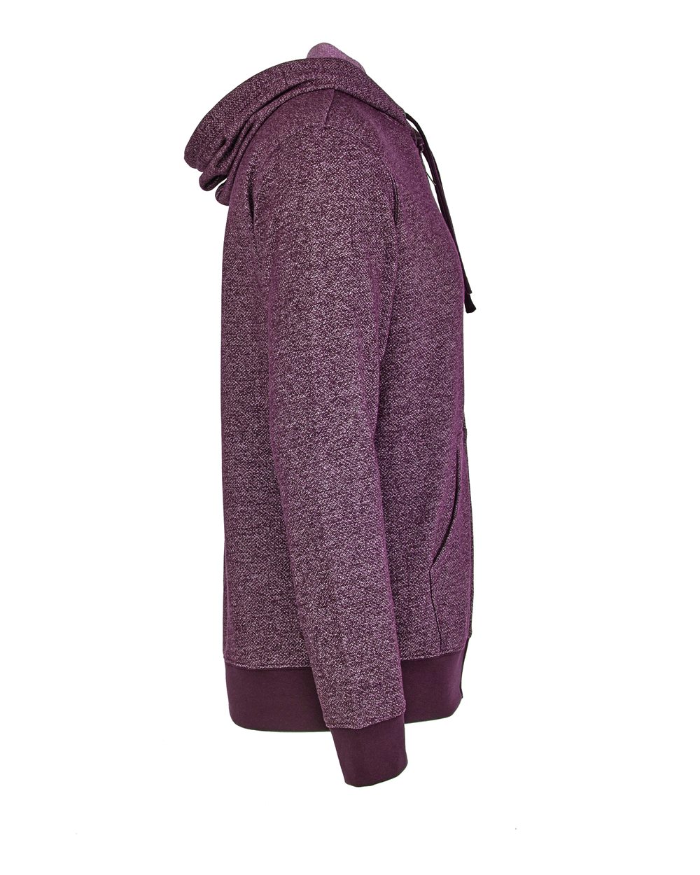 Unisex Pacifica Full-Zip Hoodie Sweatshirt - Side - B27418032 - Plum