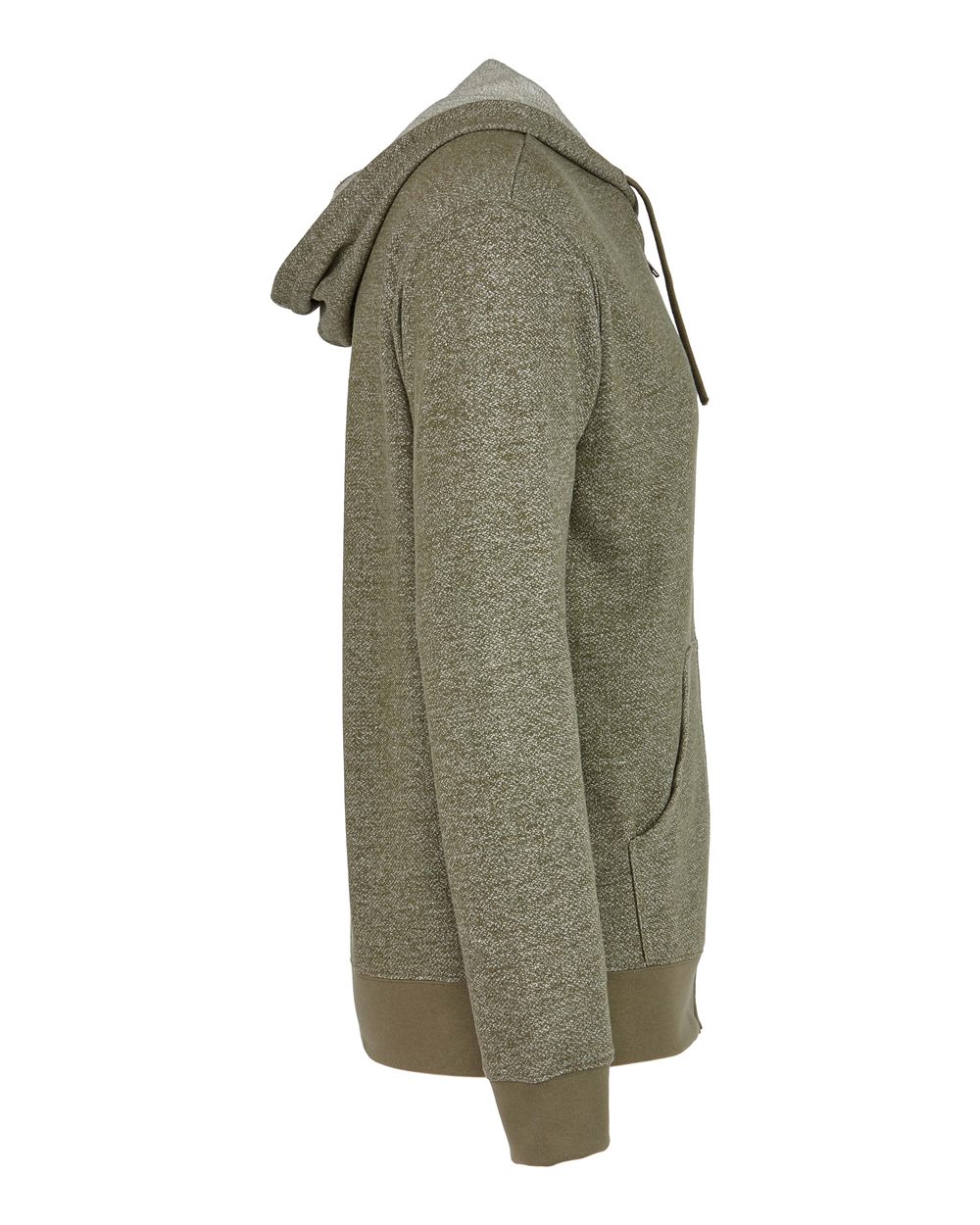 Unisex Pacifica Full-Zip Hoodie Sweatshirt - Side - B27418062 - Military Green