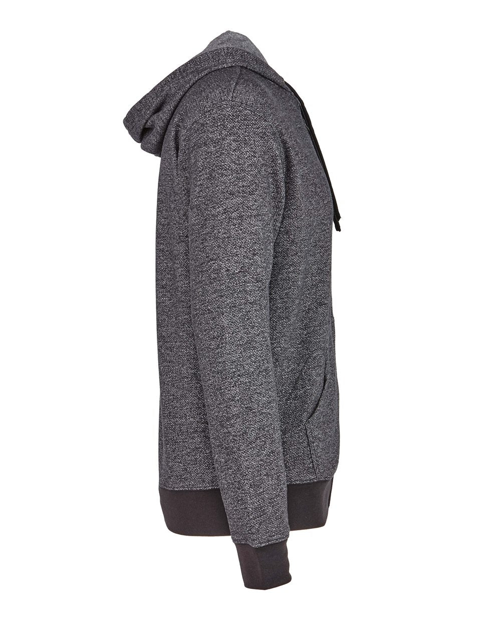 Unisex Pacifica Full-Zip Hoodie Sweatshirt - Side - B27418502 - Black