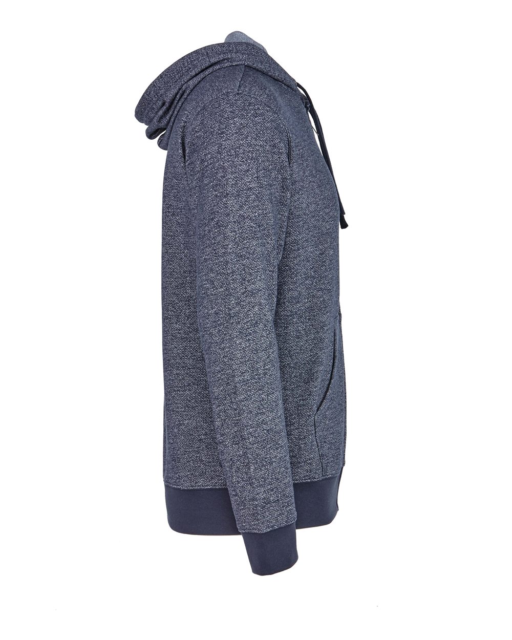 Unisex Pacifica Full-Zip Hoodie Sweatshirt - Side - B27418652 - Navy