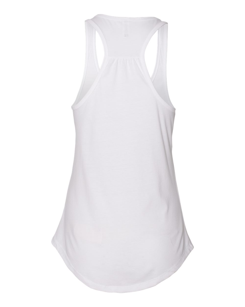 Women's Gathered Racerback Tank - Back - B38918002 - White