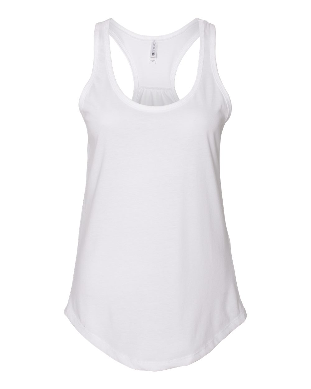 Women's Gathered Racerback Tank - Front - B38918002 - White