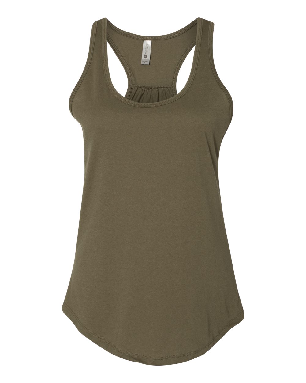 Women's Gathered Racerback Tank - Front - B38918062 - Military Green