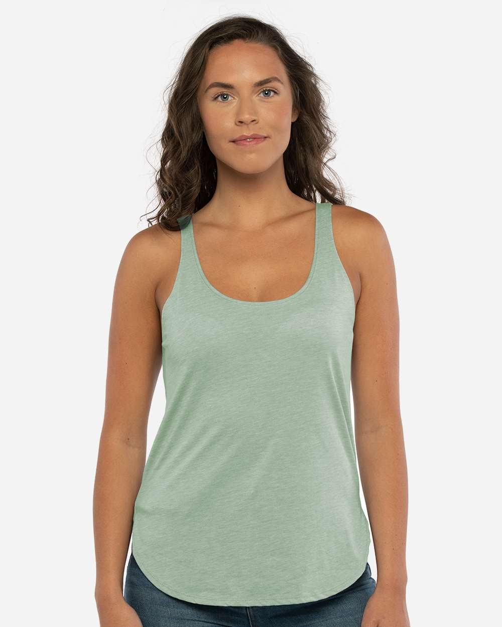 Women's Festival Tank - OnModelFront - B20318192 - Stonewash Green