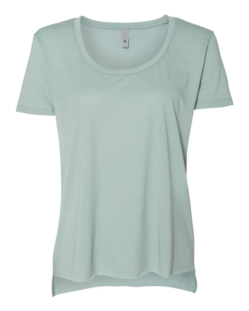 Women's Festival Scoop Neck T-Shirt - Front - B20418192 - Stonewash Green