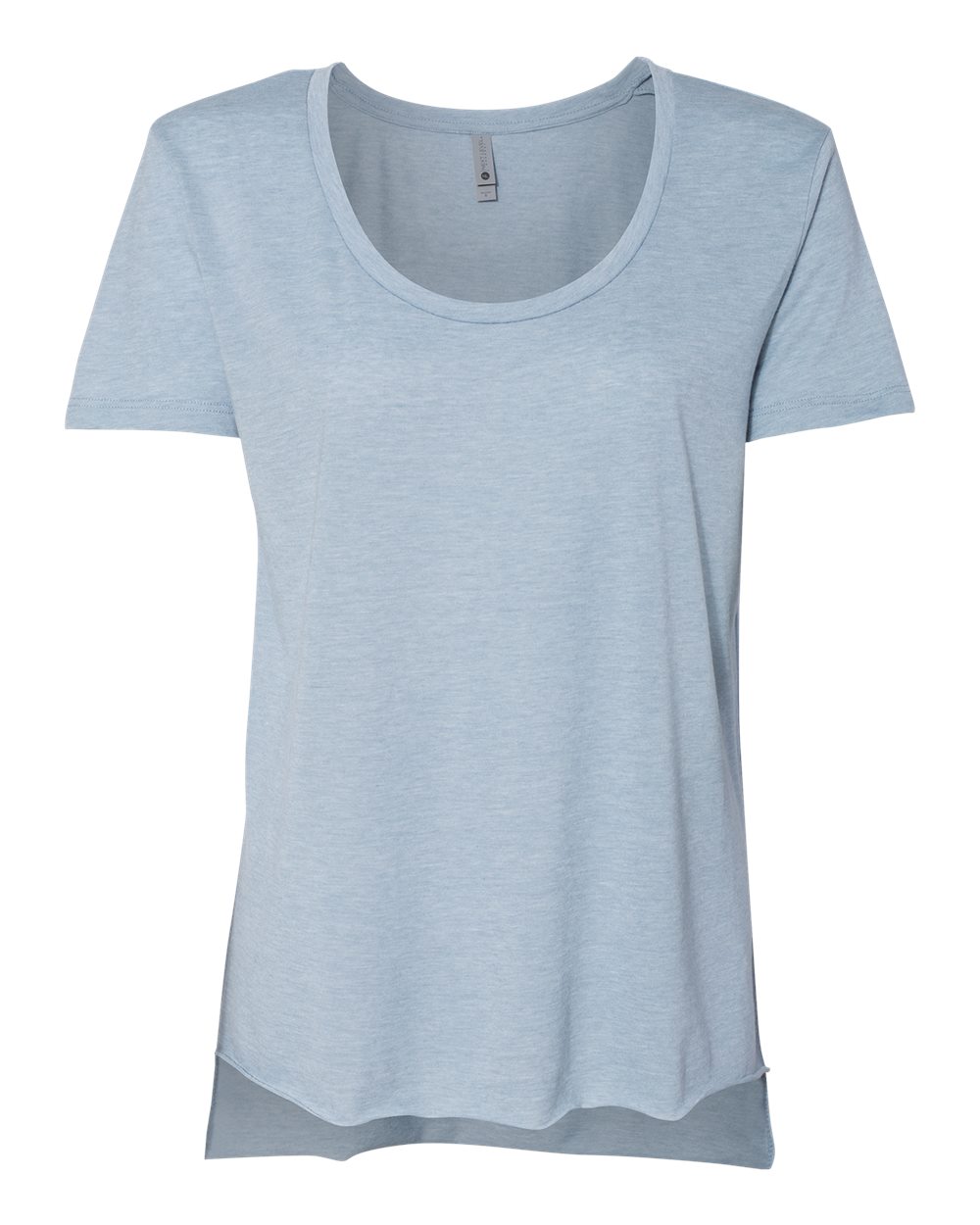 Women's Festival Scoop Neck T-Shirt - Front - B20418252 - Stonewash Denim