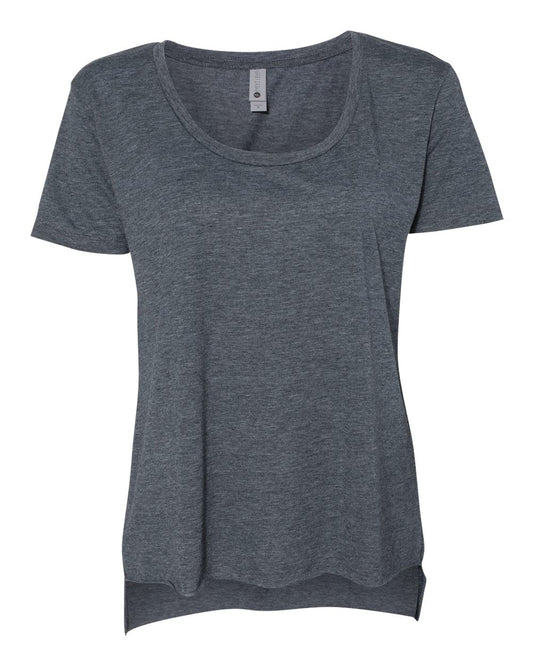 Women's Festival Scoop Neck T-Shirt - Front - B20418262 - Antique Denim