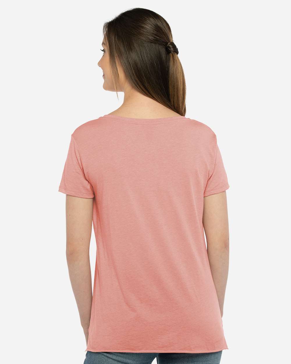 Women's Festival Scoop Neck T-Shirt - OnModelBack - B20418312 - Desert Pink