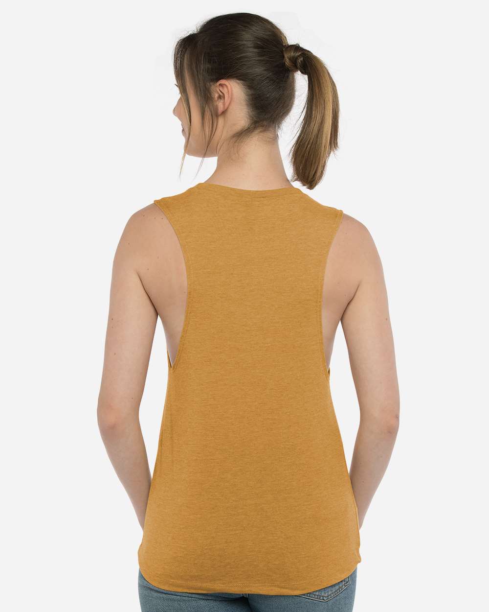 Women’s Festival Muscle Tank - OnModelBack - B20518282 - Antique Gold