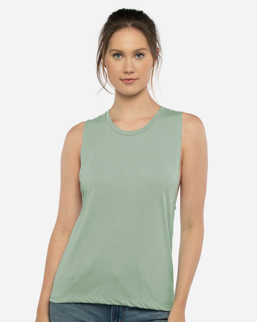 Women’s Festival Muscle Tank - OnModelFront - B20518192 - Stonewash Green