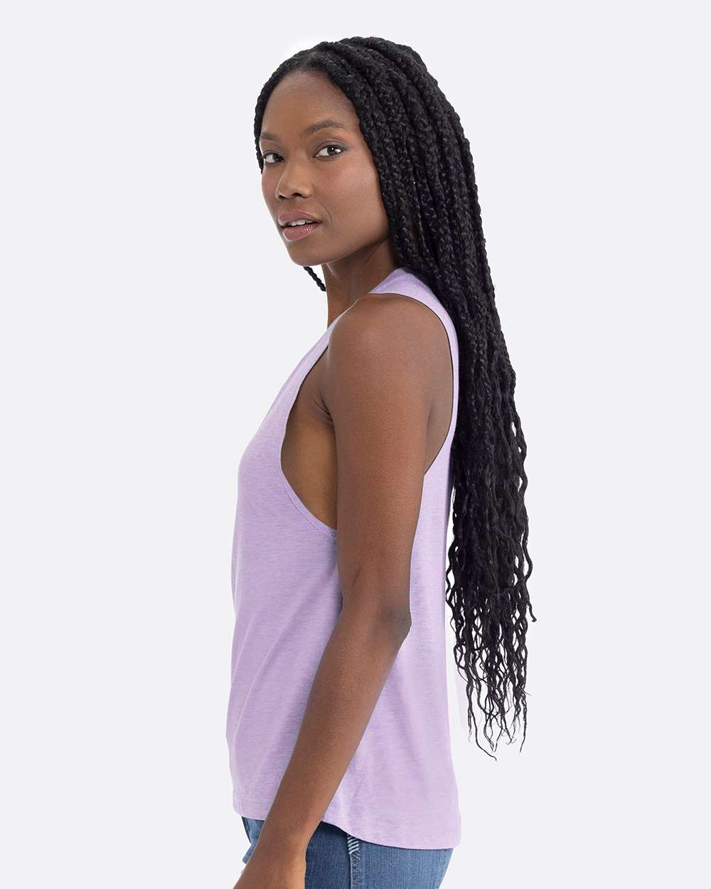 Women’s Festival Muscle Tank - OnModelSide - B20518122 - Lavender