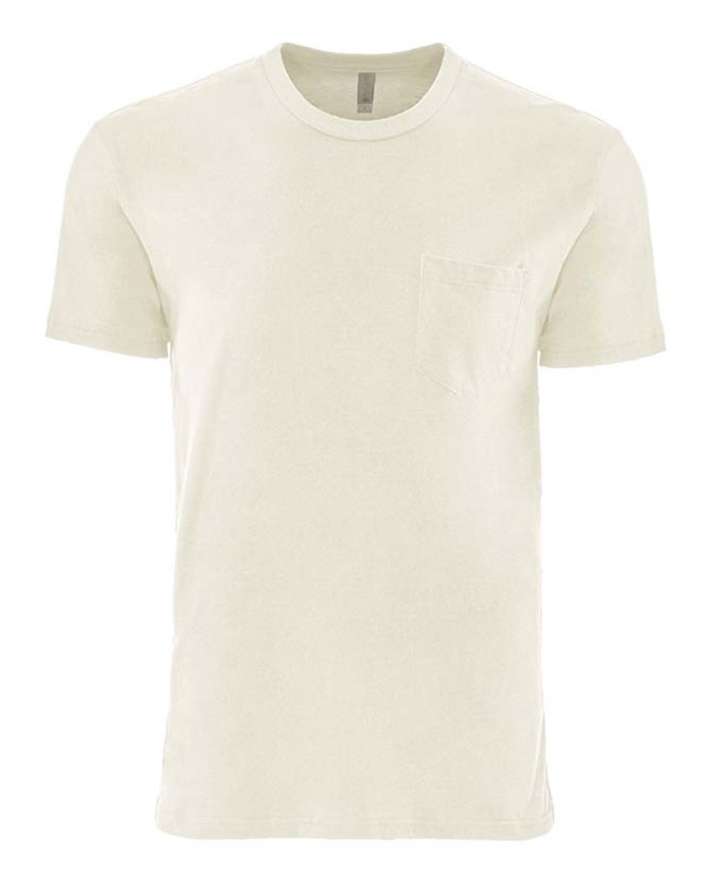 Unisex Cotton Pocket T-Shirt - Front - B21618012 - Natural
