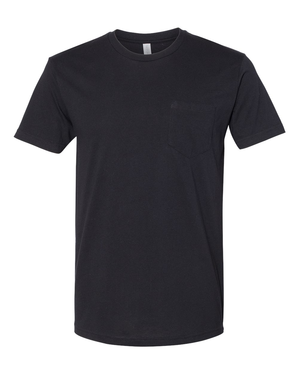Unisex Cotton Pocket T-Shirt - Front - B21618502 - Black