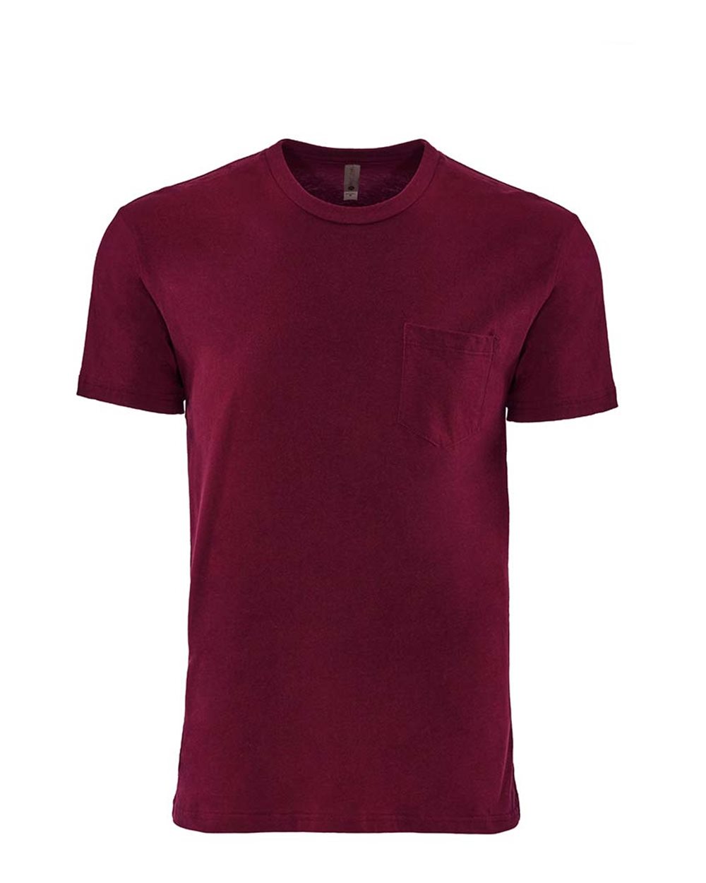 Unisex Cotton Pocket T-Shirt - Front - B21618532 - Maroon