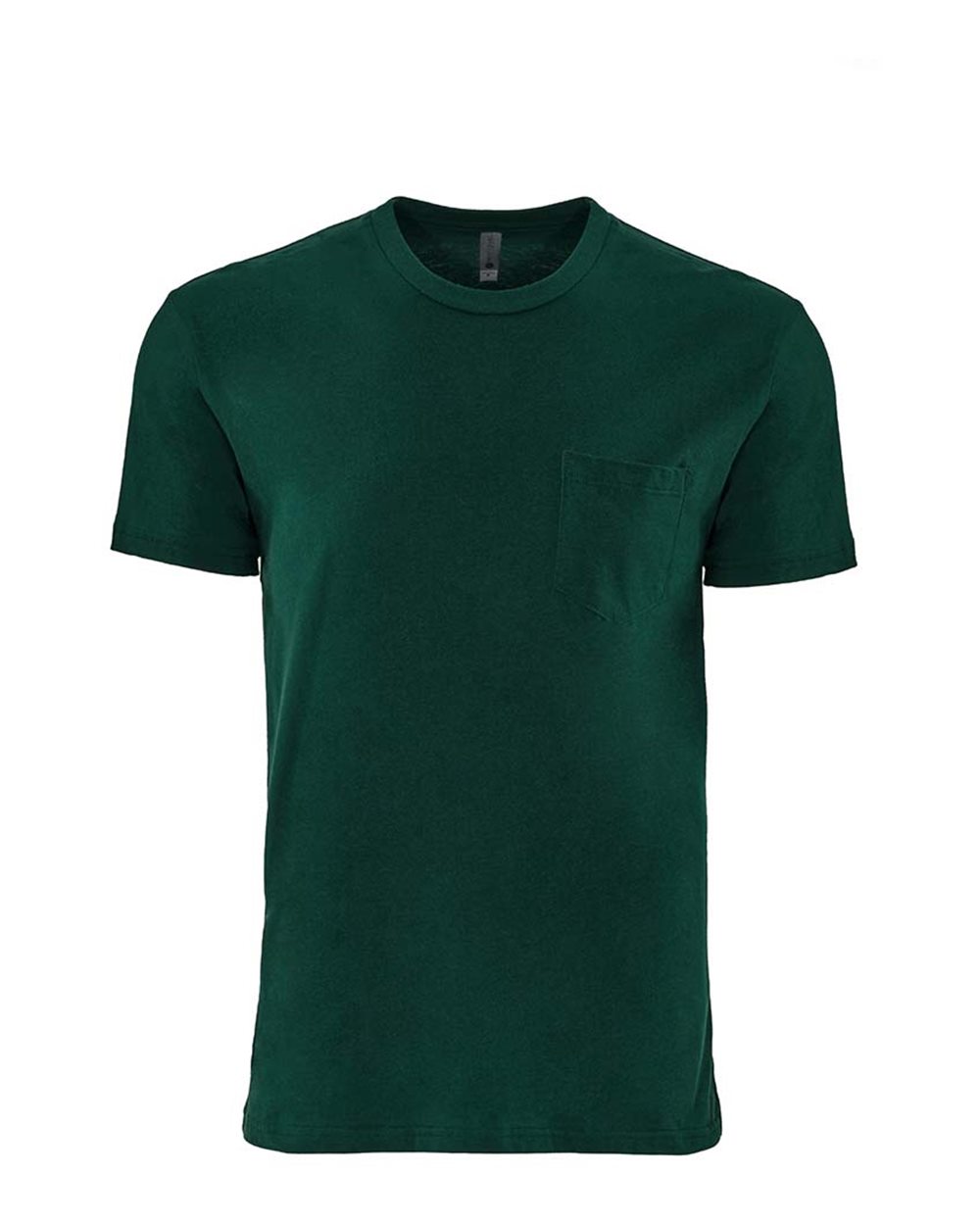 Unisex Cotton Pocket T-Shirt - Front - B21618542 - Forest Green