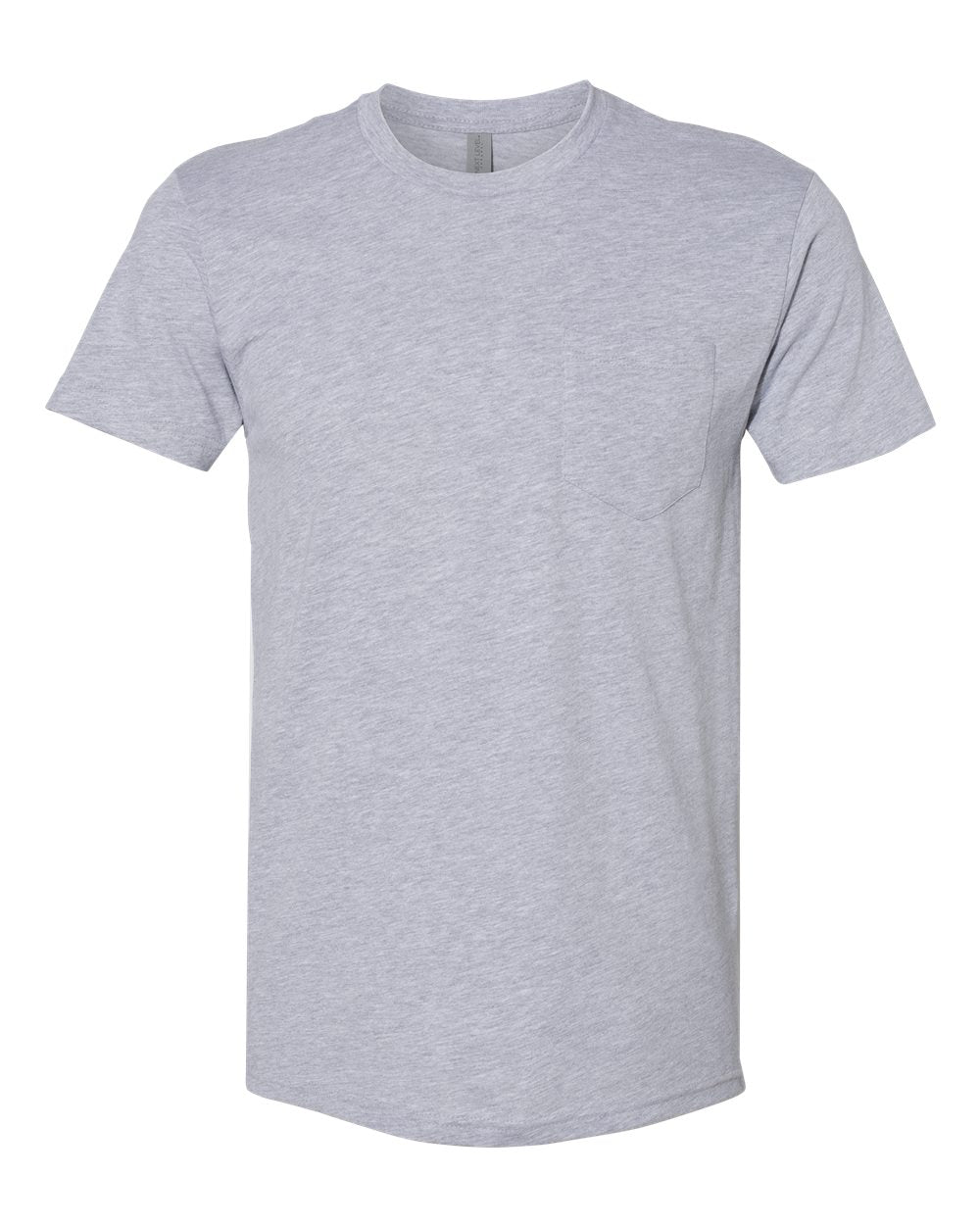 Unisex Cotton Pocket T-Shirt - Front - B21618582 - Heather Grey
