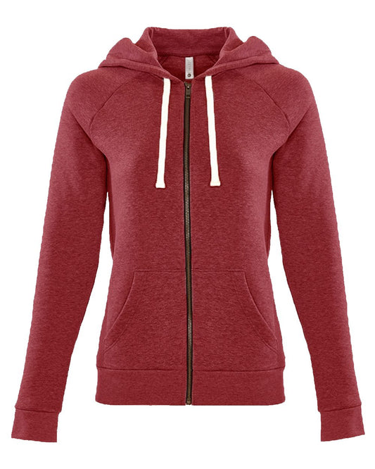 Women's Malibu Raglan Full-Zip Hoodie Sweatshirt - styleImage