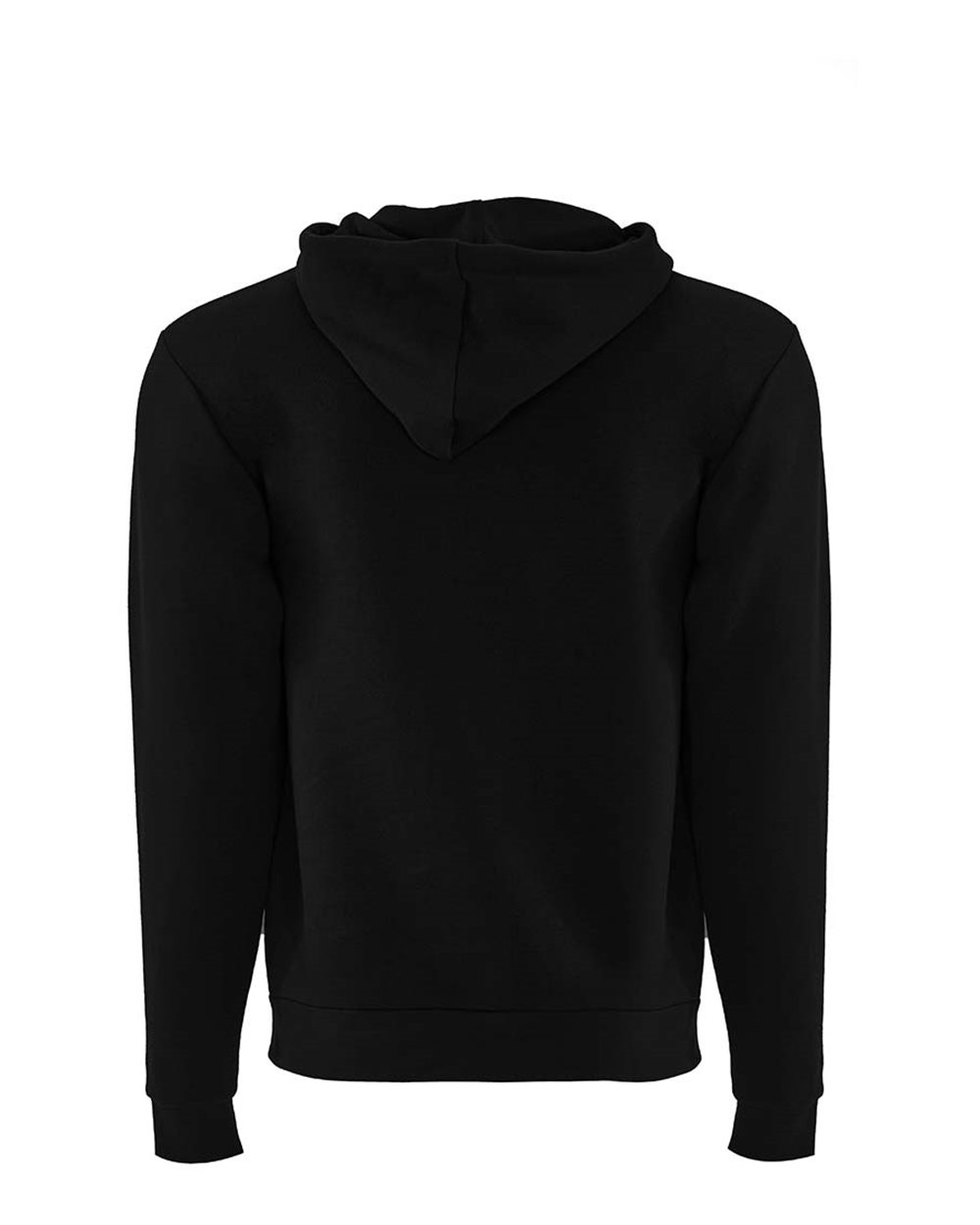 Unisex Santa Barbara Full-Zip Hoodie Sweatshirt - Back - B21218502 - Black