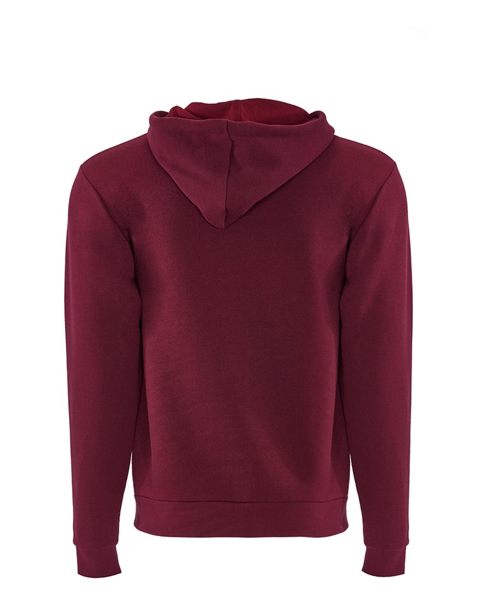 Unisex Santa Barbara Full-Zip Hoodie Sweatshirt - Back - B21218532 - Maroon