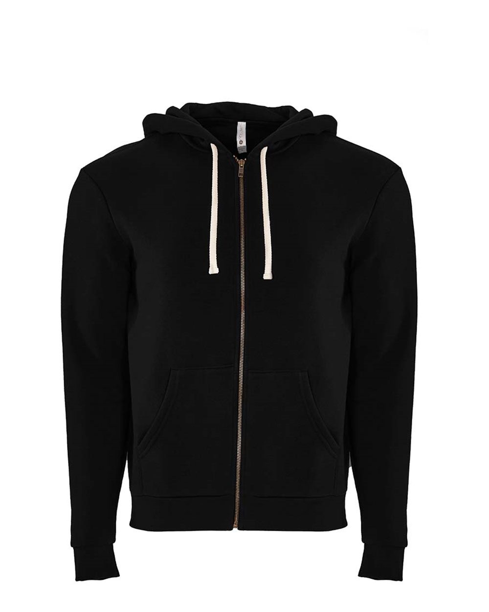 Unisex Santa Barbara Full-Zip Hoodie Sweatshirt - Front - B21218502 - Black