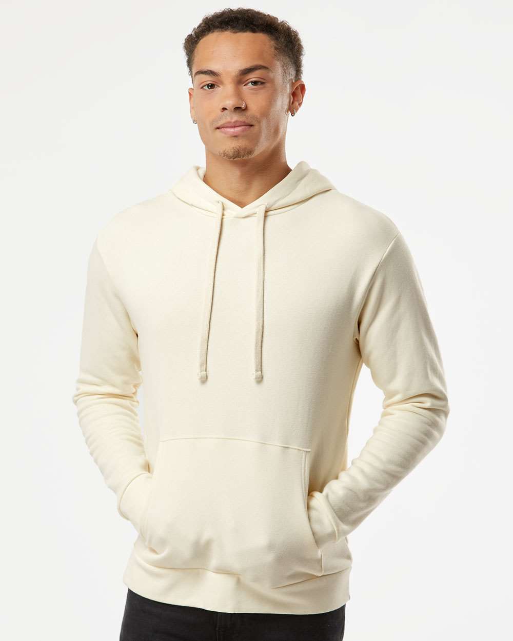 Unisex Santa Barbara Hoodie Sweatshirt - OnModelFront - B21118012 - Natural