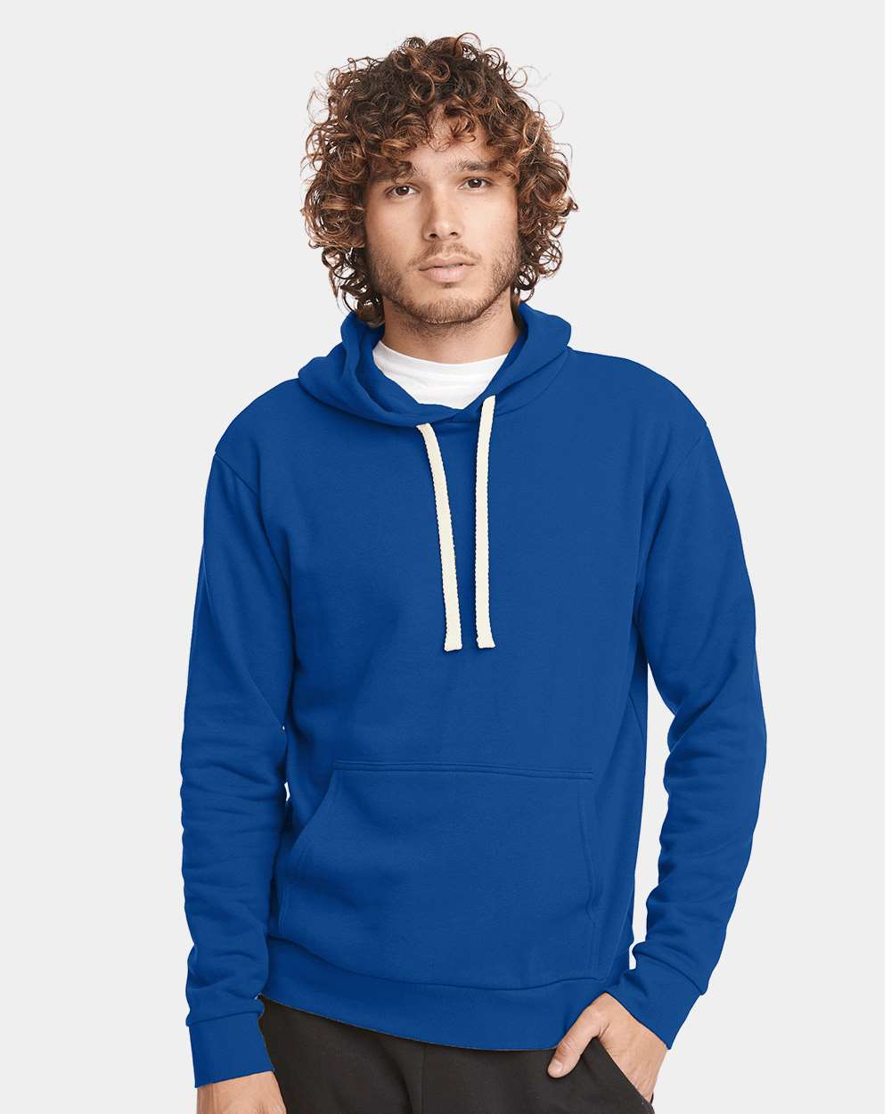 Unisex Santa Barbara Hoodie Sweatshirt - OnModelFront - B21118752 - Royal