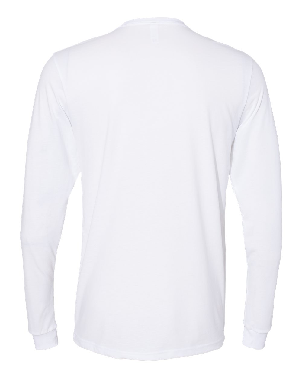 Unisex Sueded Long Sleeve T-Shirt - Back - B20818002 - White