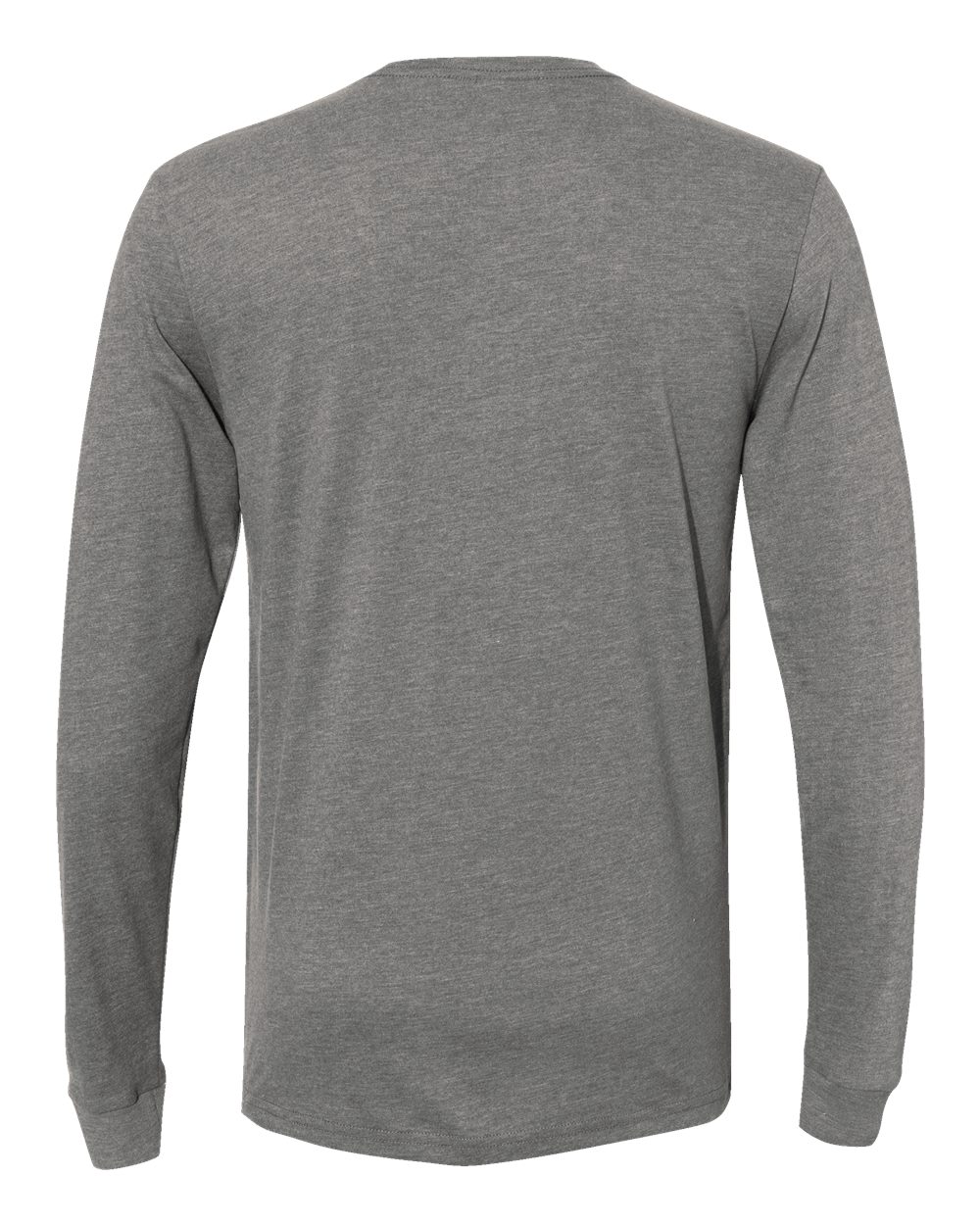 Unisex Sueded Long Sleeve T-Shirt - Back - B20818082 - Dark Heather Grey
