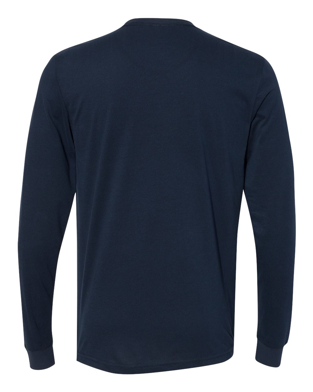 Unisex Sueded Long Sleeve T-Shirt - Back - B20818652 - Midnight Navy