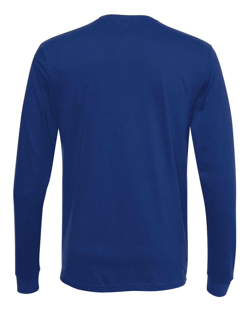 Unisex Sueded Long Sleeve T-Shirt - Back - B20818752 - Royal