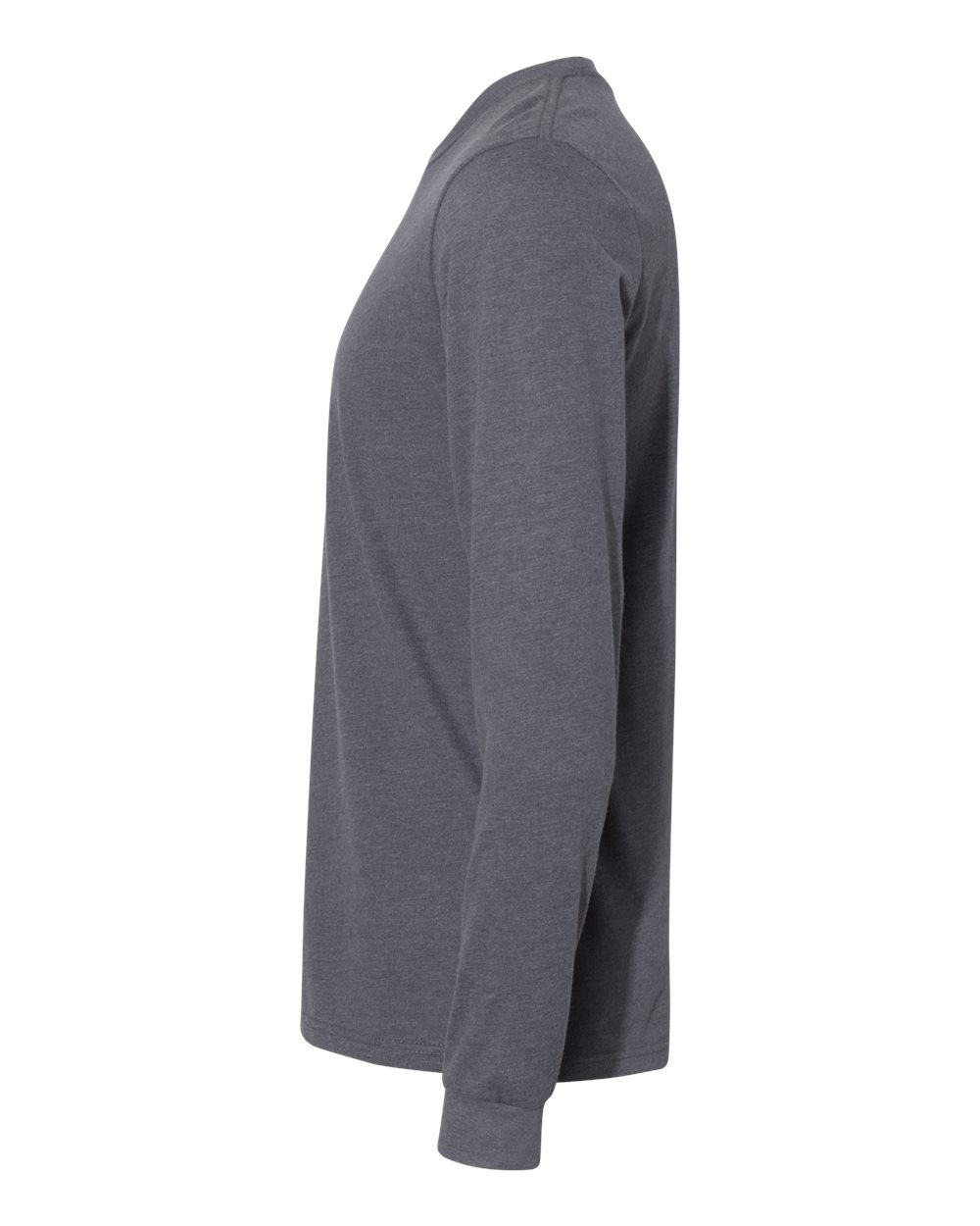 Unisex Sueded Long Sleeve T-Shirt - DirectSide - B20818072 - Heather Metal
