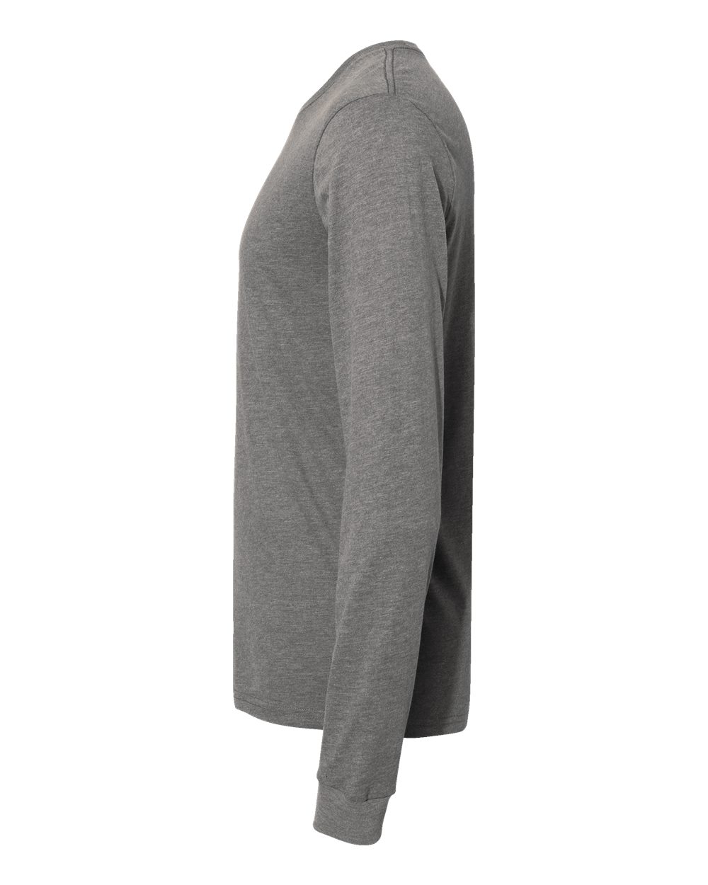 Unisex Sueded Long Sleeve T-Shirt - DirectSide - B20818082 - Dark Heather Grey