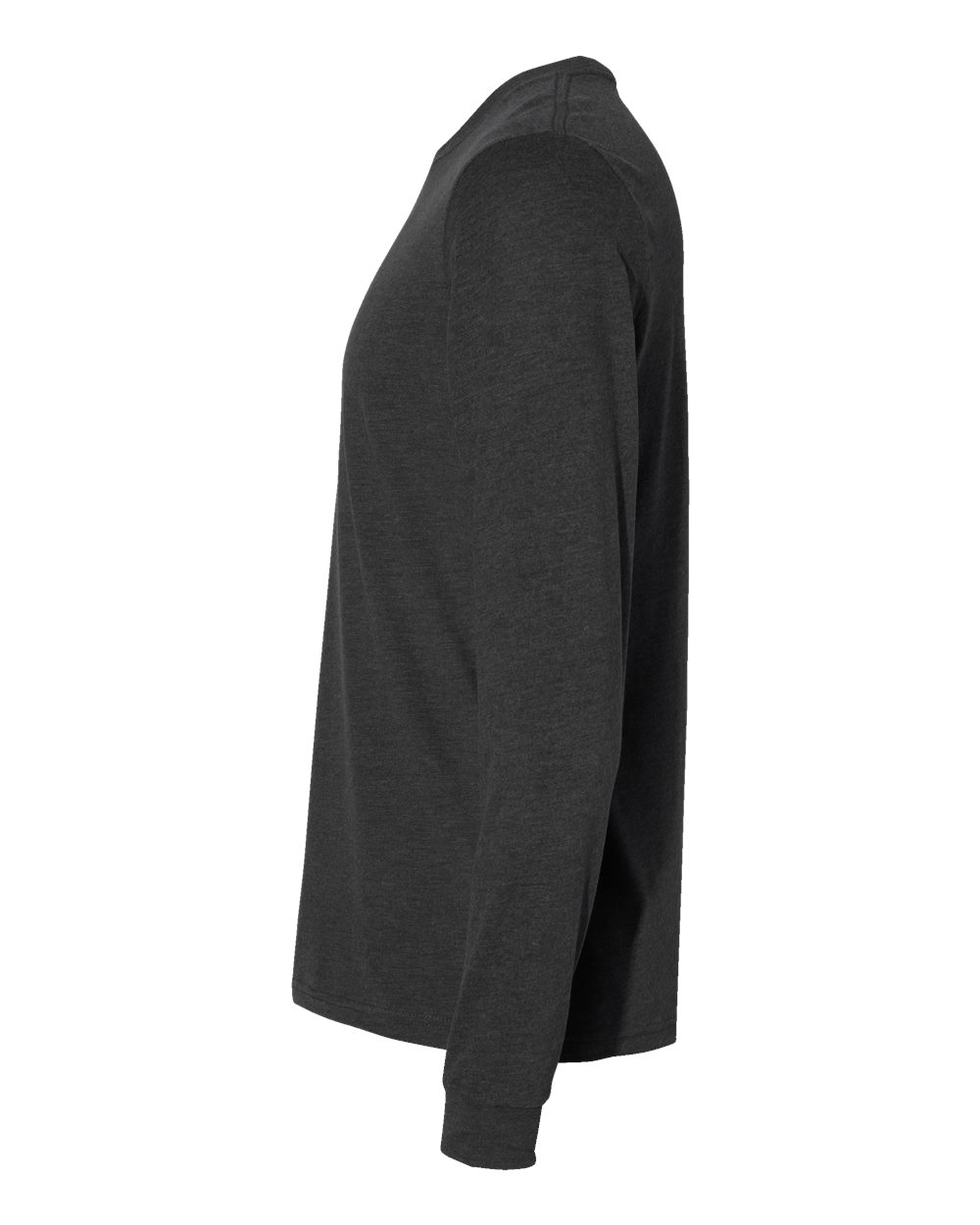 Unisex Sueded Long Sleeve T-Shirt - DirectSide - B20818092 - Heather Charcoal