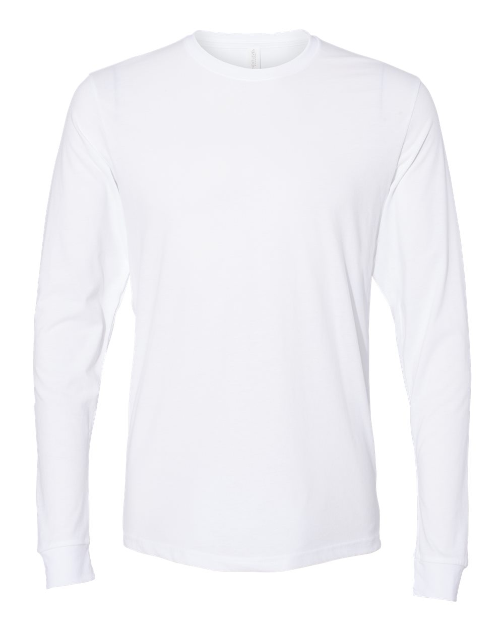 Unisex Sueded Long Sleeve T-Shirt - Front - B20818002 - White