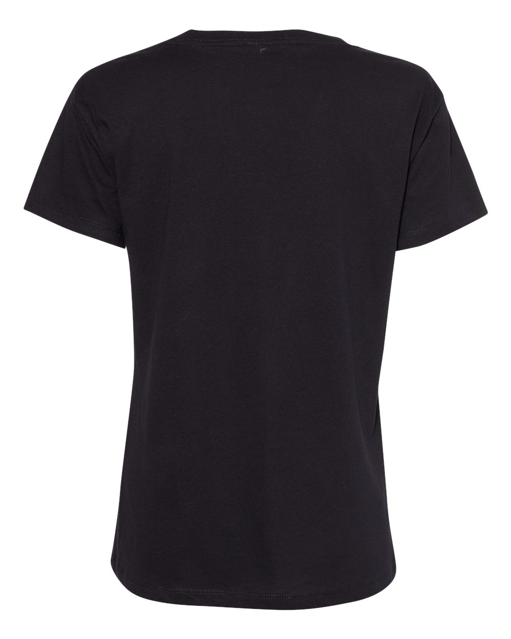 Women’s Cotton V-Neck T-Shirt - Back - B00418504 - Black