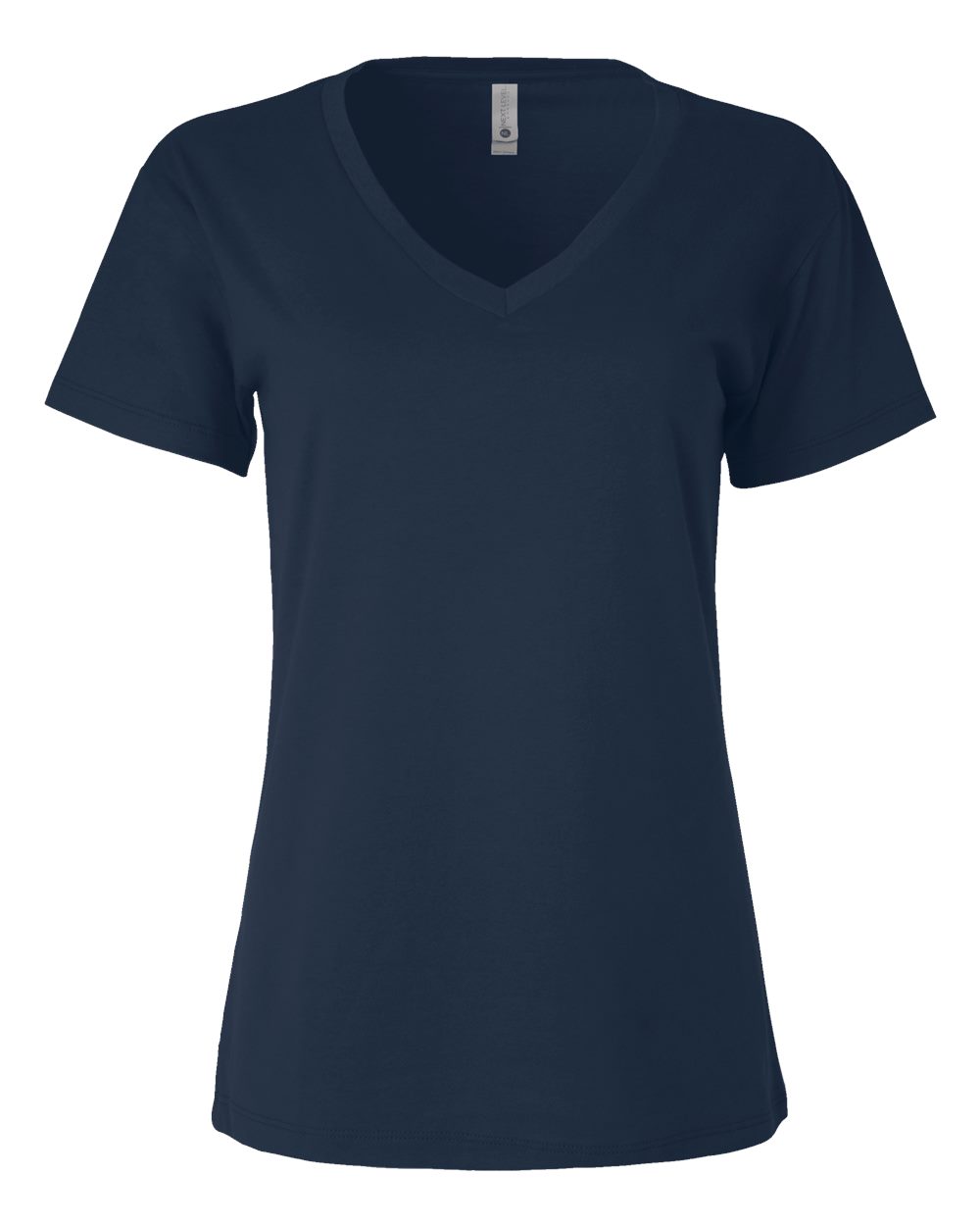 Women’s Cotton V-Neck T-Shirt - Front - B00418654 - Midnight Navy