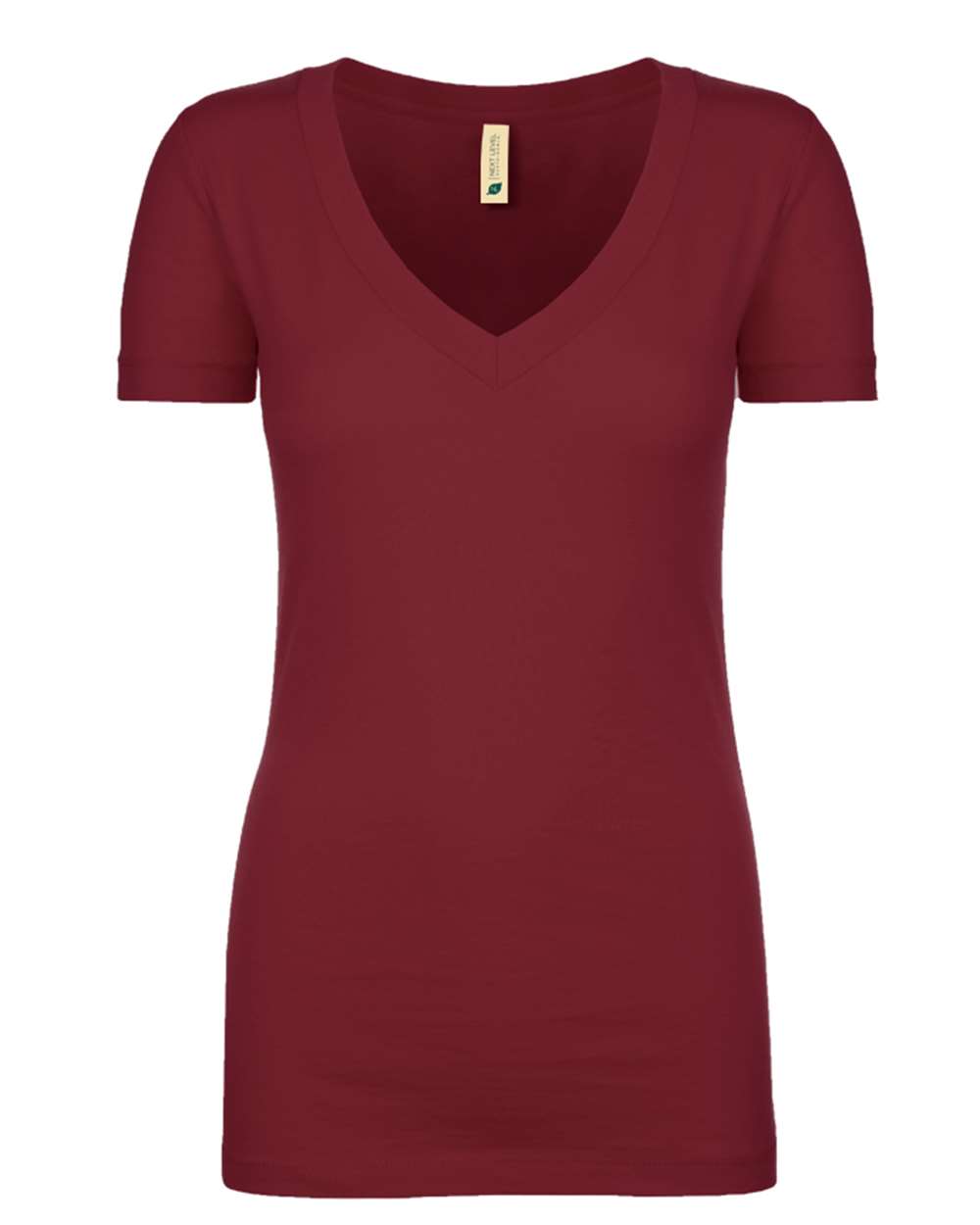 Women's Eco Performance V-Neck T-Shirt - Front - B00818523 - Cardinal