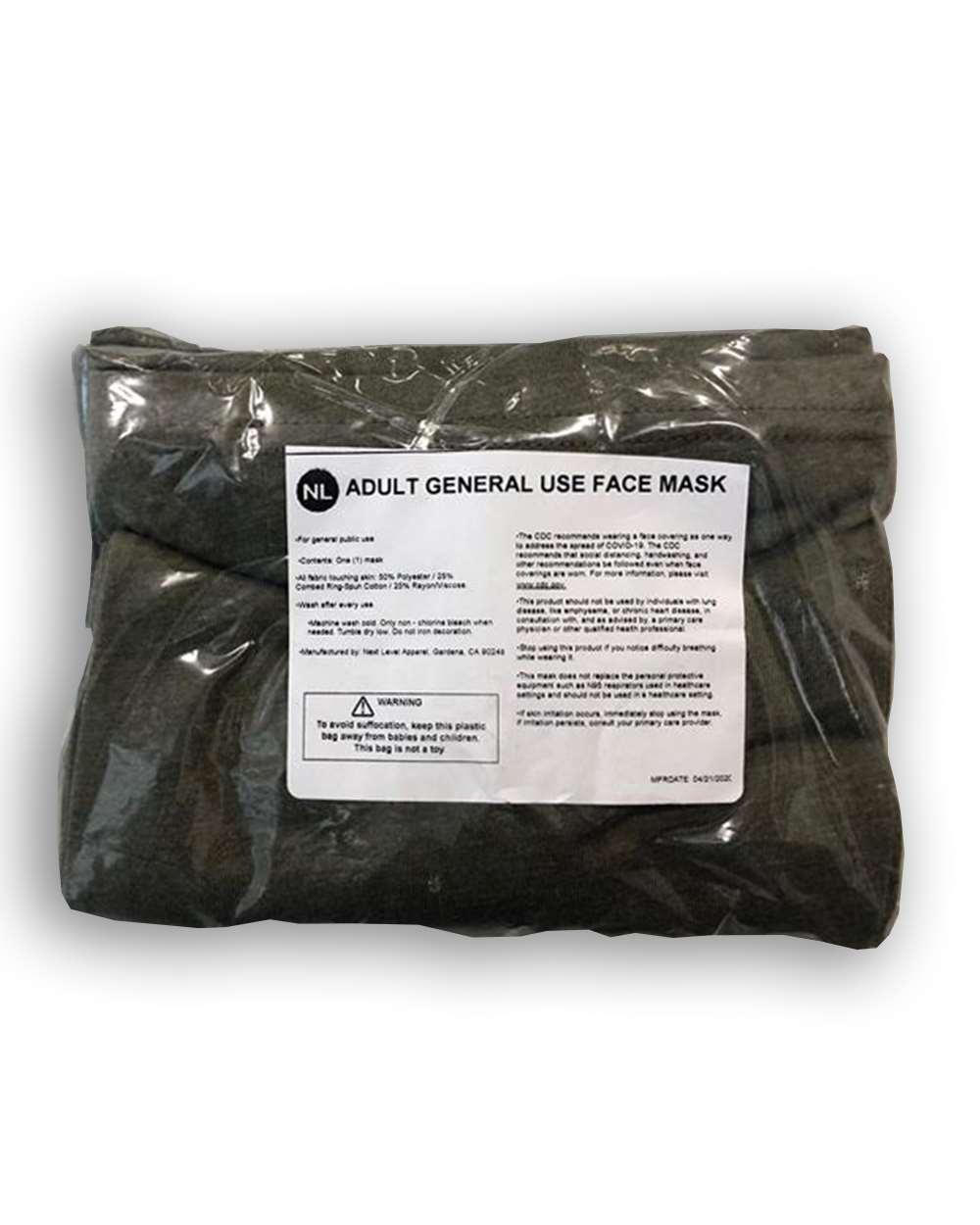 Youth General Use Neck Gaiter - Side - B01918060 - Military Green