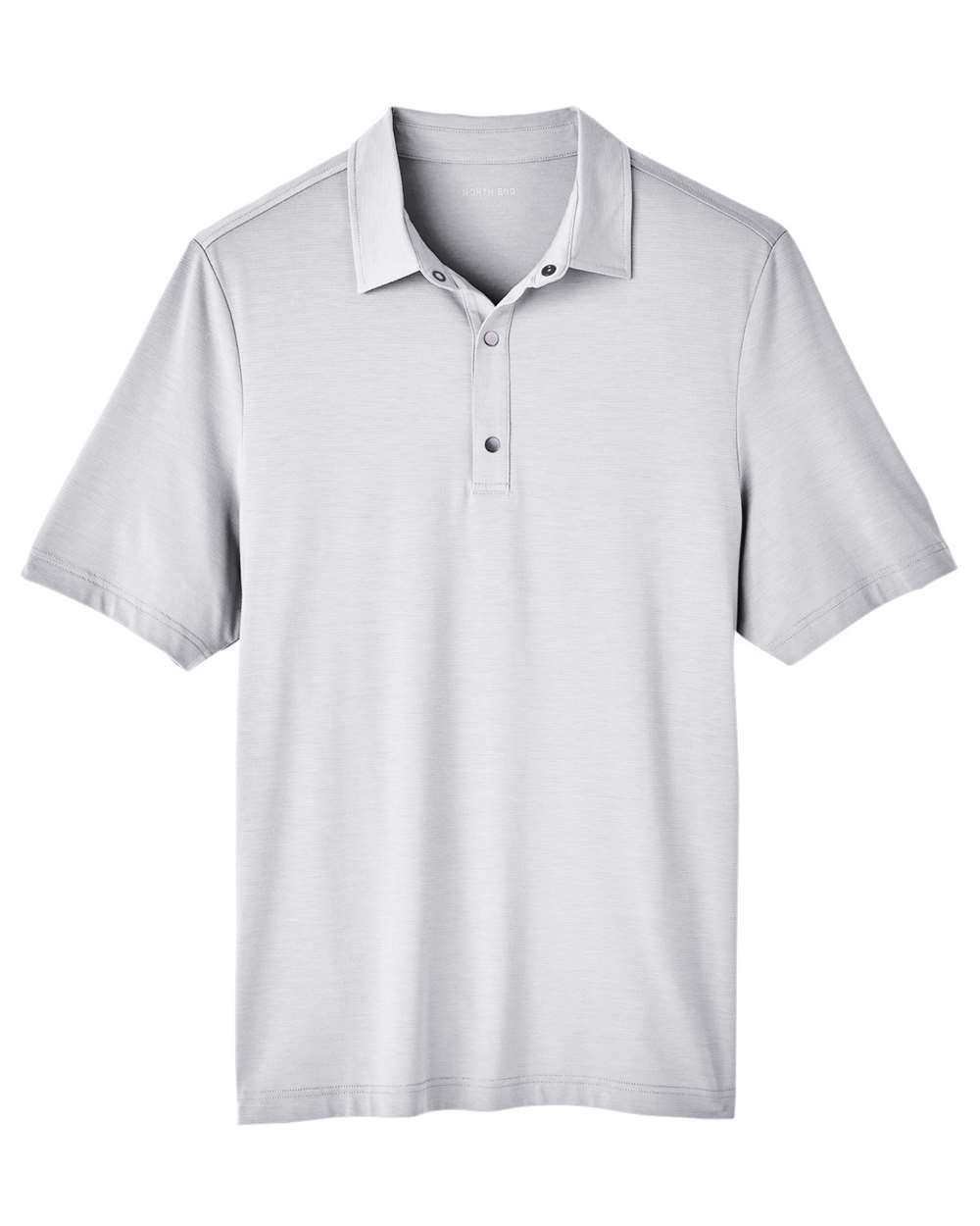Men's JAQ Snap-Up Stretch Performance Polo - Front - B157D3023 - Platinum