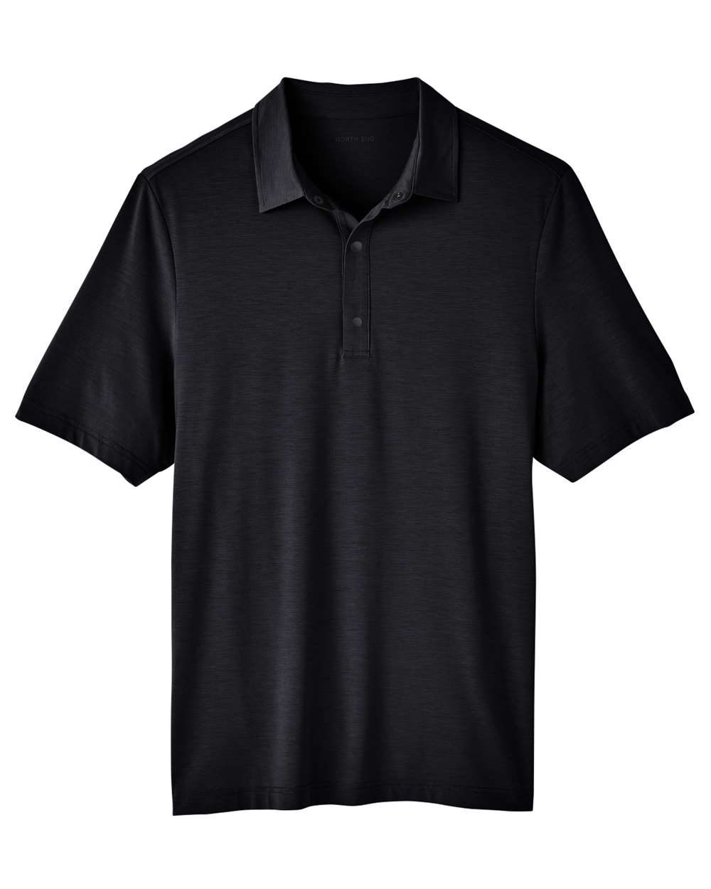 Men's JAQ Snap-Up Stretch Performance Polo - Front - B157D3503 - Black