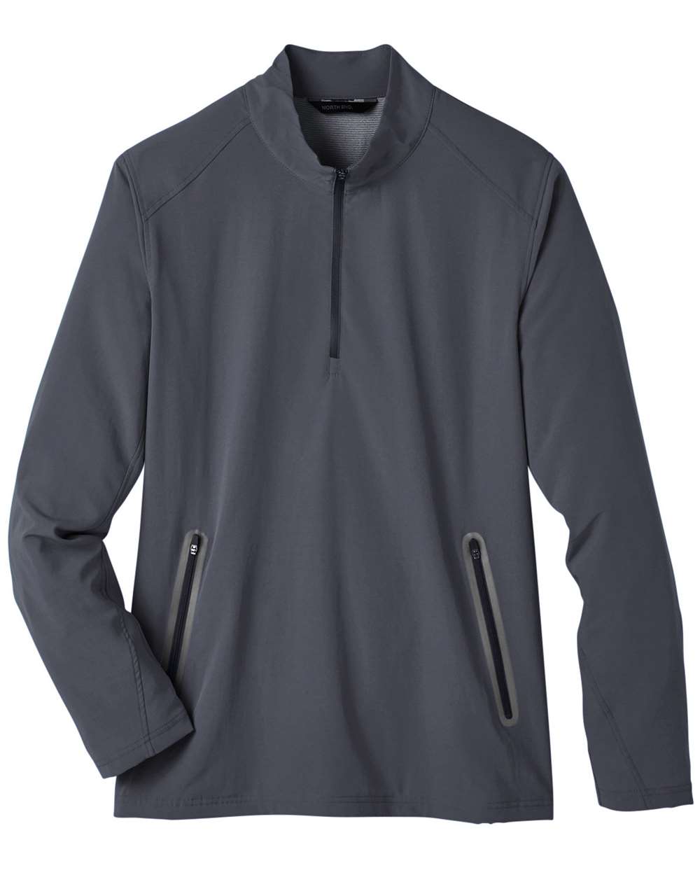 Men's Quest Stretch Quarter-Zip Pullover - Front - B172D3596 - Carbon/ Black