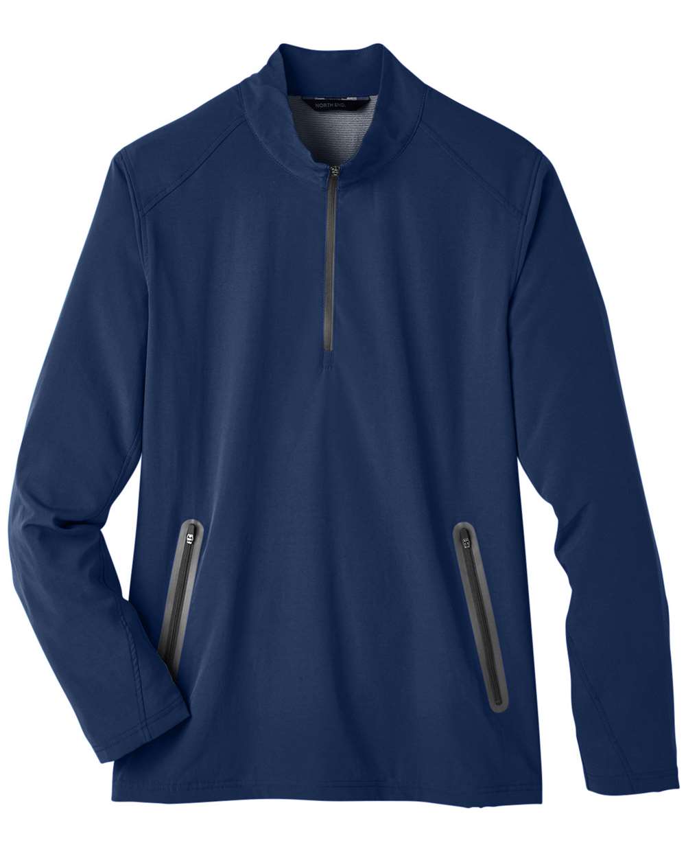 Men's Quest Stretch Quarter-Zip Pullover - Front - B172D3653 - Classic Navy/ Carbon