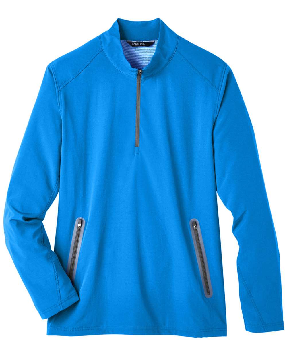 Men's Quest Stretch Quarter-Zip Pullover - Front - B172D3756 - Olympic Blue/ Carbon