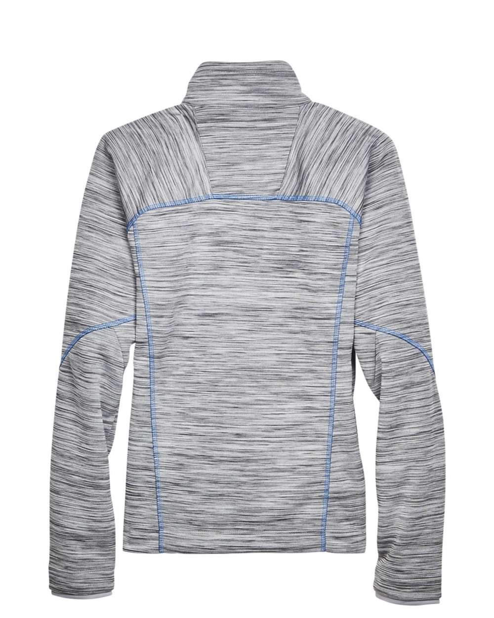 Women's Flux Mélange Bonded Fleece Jacket - Back - B245D3022 - Platinum/ Olympic Blue