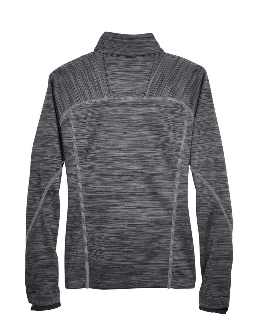 Women's Flux Mélange Bonded Fleece Jacket - Back - B245D3102 - Carbon/ Black