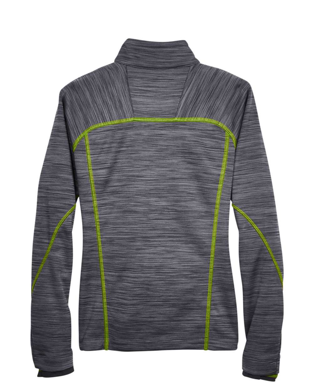 Women's Flux Mélange Bonded Fleece Jacket - Back - B245D3592 - Carbon/ Acid Green