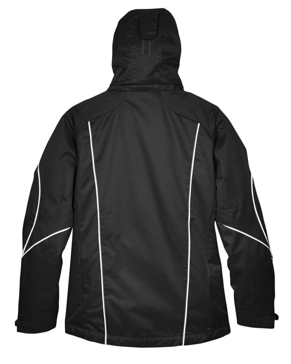Women's Angle 3-in-1 Jacket with Bonded Fleece Liner - Back - B120D3502 - Black